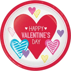 Party Creations Valentines Symbols Dinner Plate