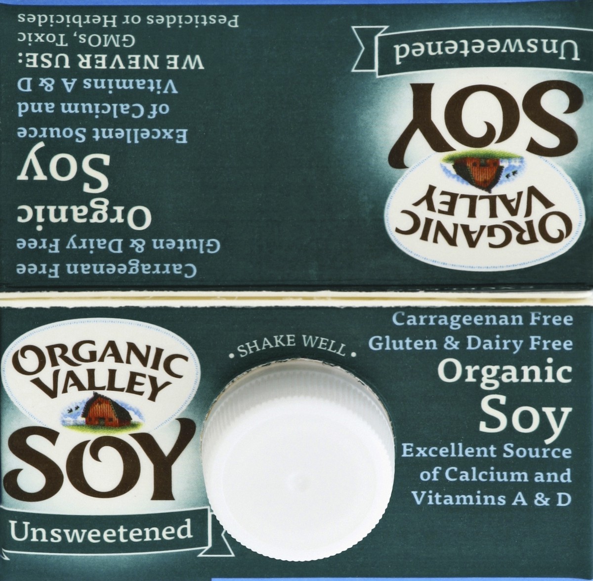 slide 3 of 4, Organic Valley Farms Soy Milk Unsweetened Organic, 1/2 gal