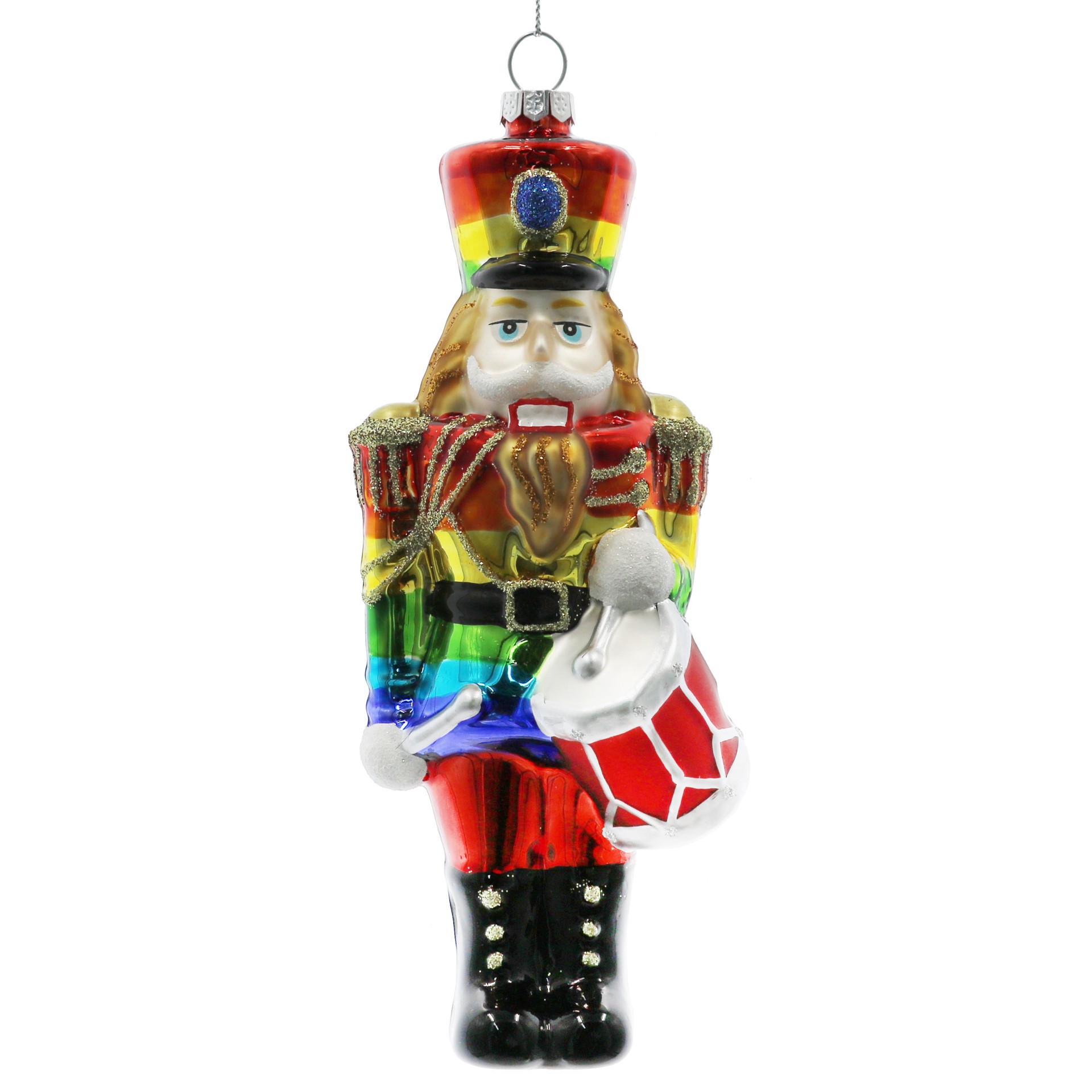 slide 4 of 4, 6.5" Pride Nutcracker Glass Ornament By Ashland, 2.625 in x 2 in x 6.625 in