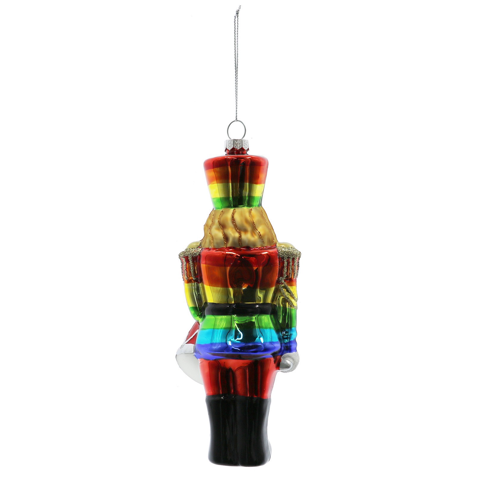 slide 2 of 4, 6.5" Pride Nutcracker Glass Ornament By Ashland, 2.625 in x 2 in x 6.625 in