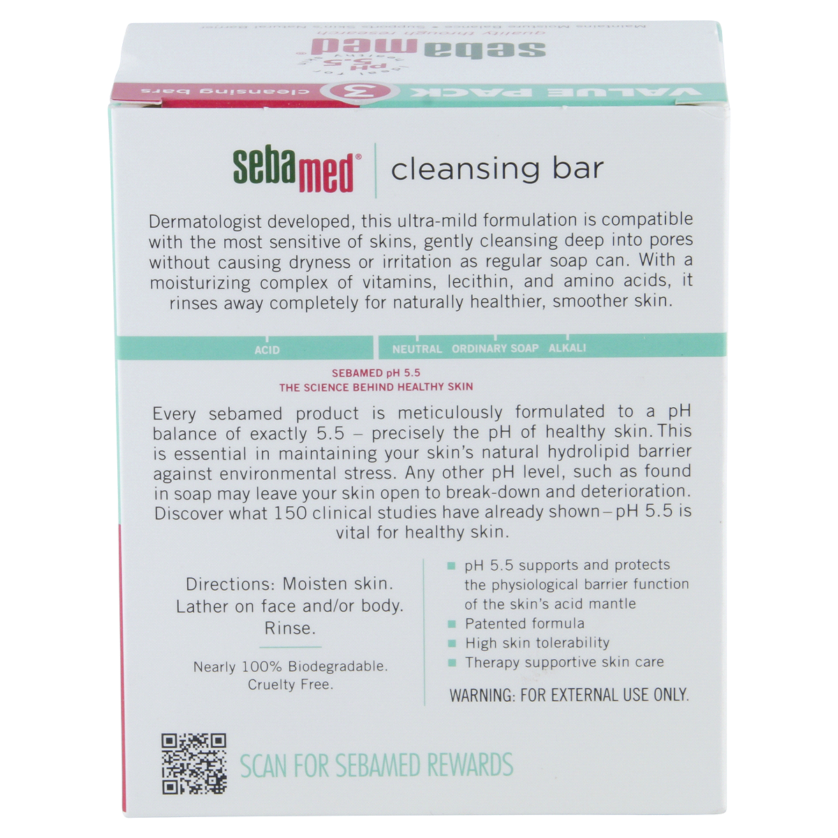 slide 2 of 3, Sebamed Cleansing Bar 3 ea, 3 ct