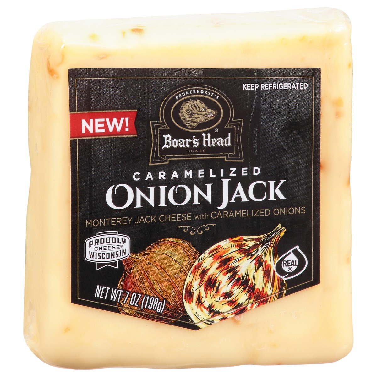 slide 2 of 11, Boar's Head Cheese, Caramelized Onion Jack, 7 oz