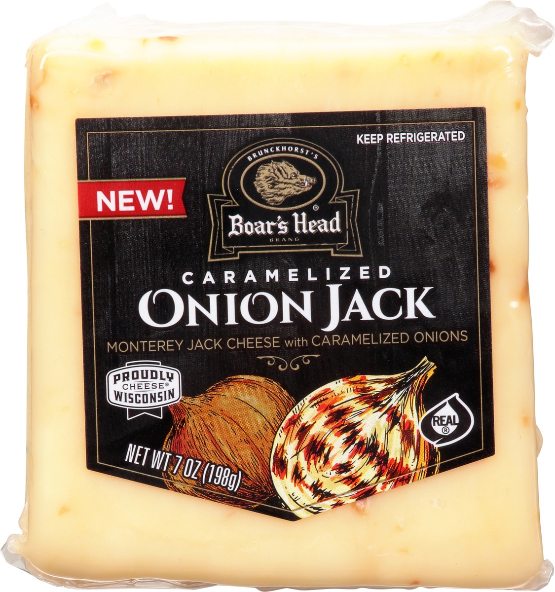 slide 9 of 11, Boar's Head Cheese, Caramelized Onion Jack, 7 oz