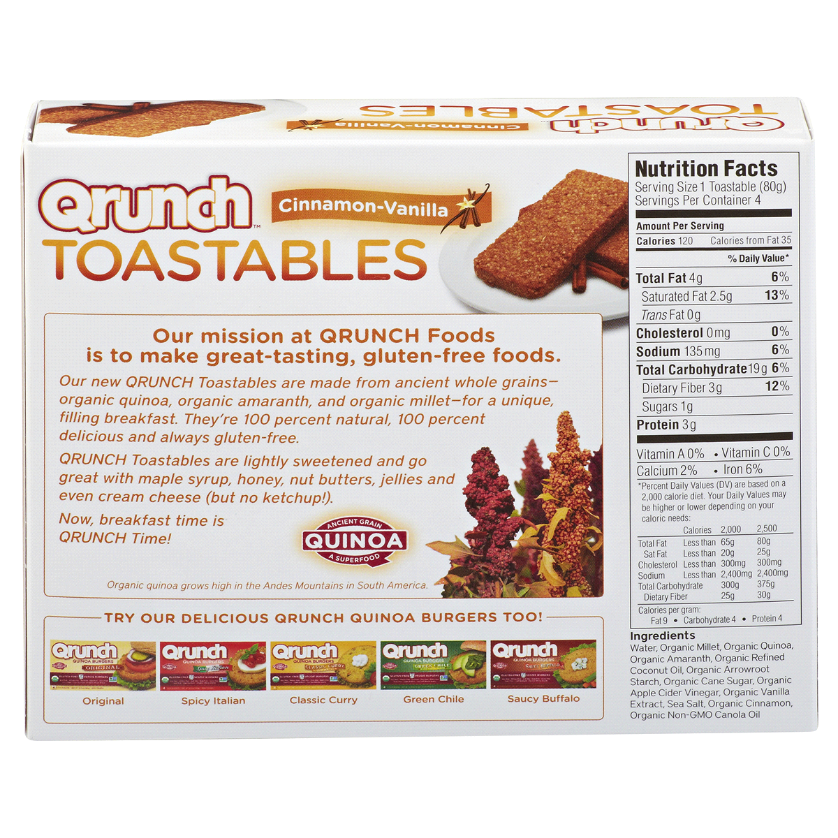 slide 6 of 6, Qrunch Cinnamon-Vanilla Toastables, 11.2 oz