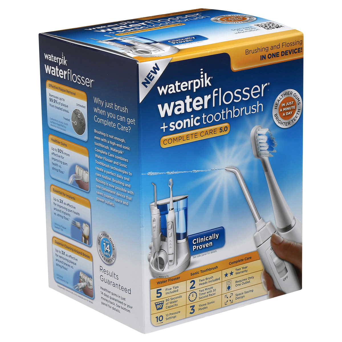 slide 5 of 8, Waterpik Water Flosser+Sonic Toothbrush, 1 ct