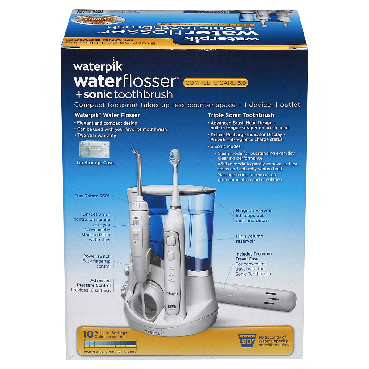 slide 6 of 8, Waterpik Water Flosser+Sonic Toothbrush, 1 ct