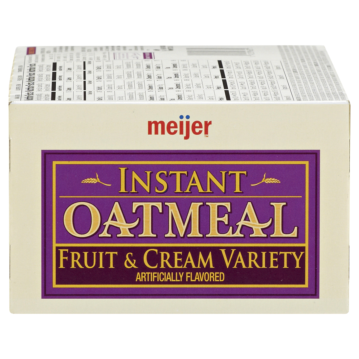 slide 2 of 6, Meijer Instant Oatmeal Fruit & Cream, 12.3 oz