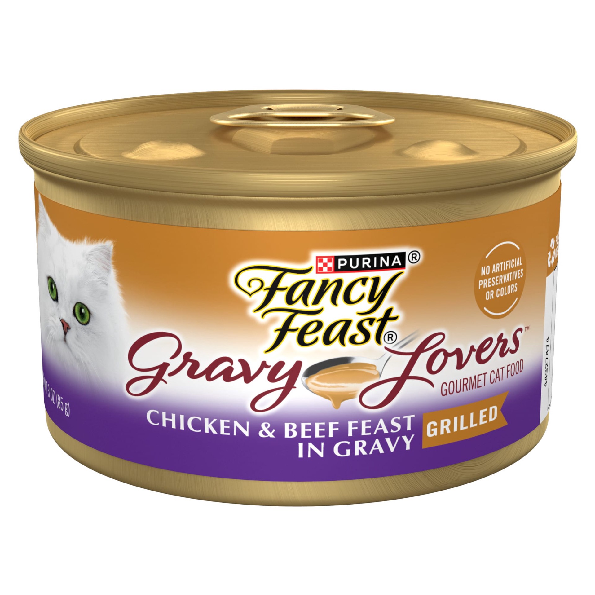 slide 1 of 7, Fancy Feast Purina Fancy Feast Gravy Lovers Chicken and Beef Feast Gourmet Cat Food in Wet Cat Food Gravy, 3 oz