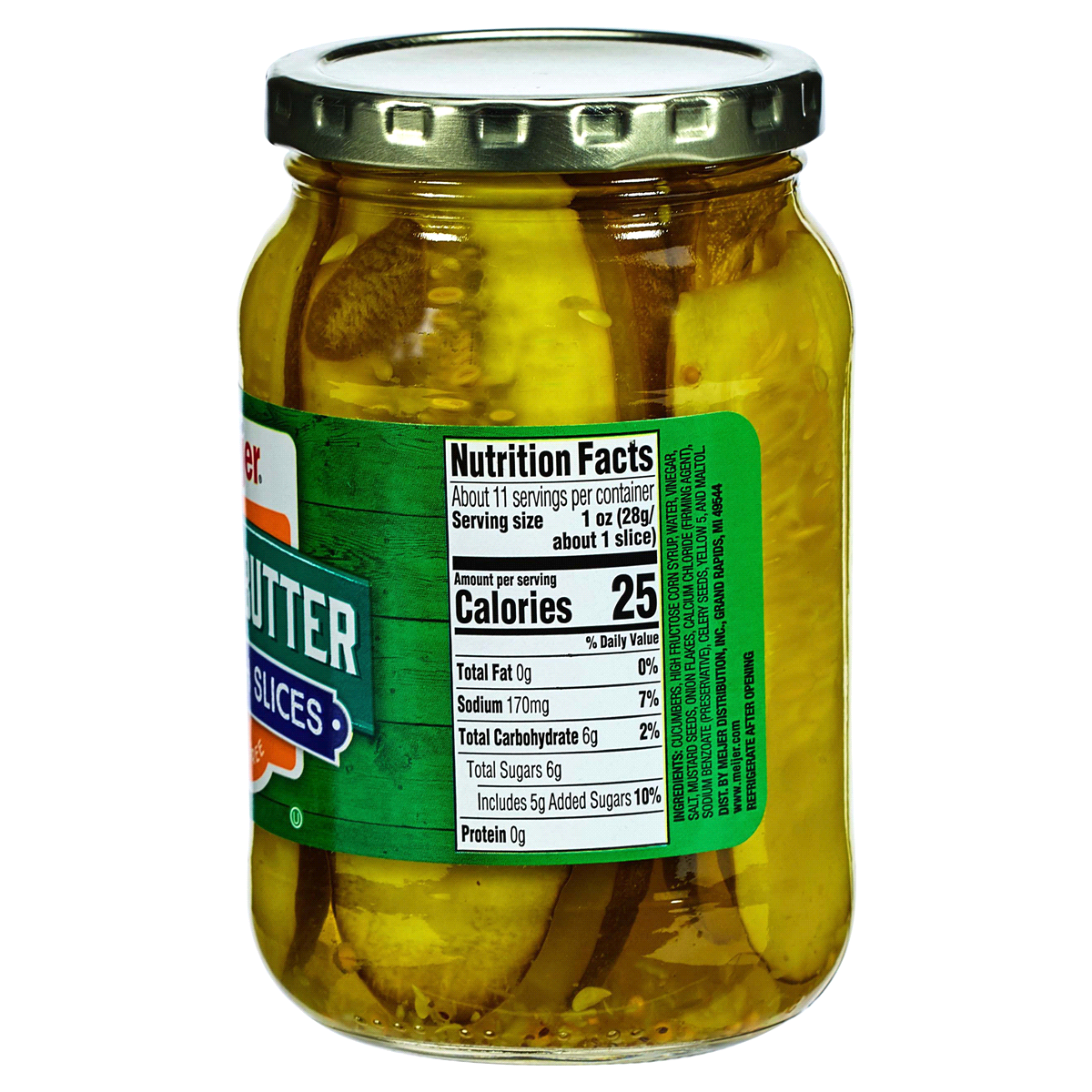 slide 2 of 2, Meijer Bread & Butter Sandwich Slice Pickles, 16 oz