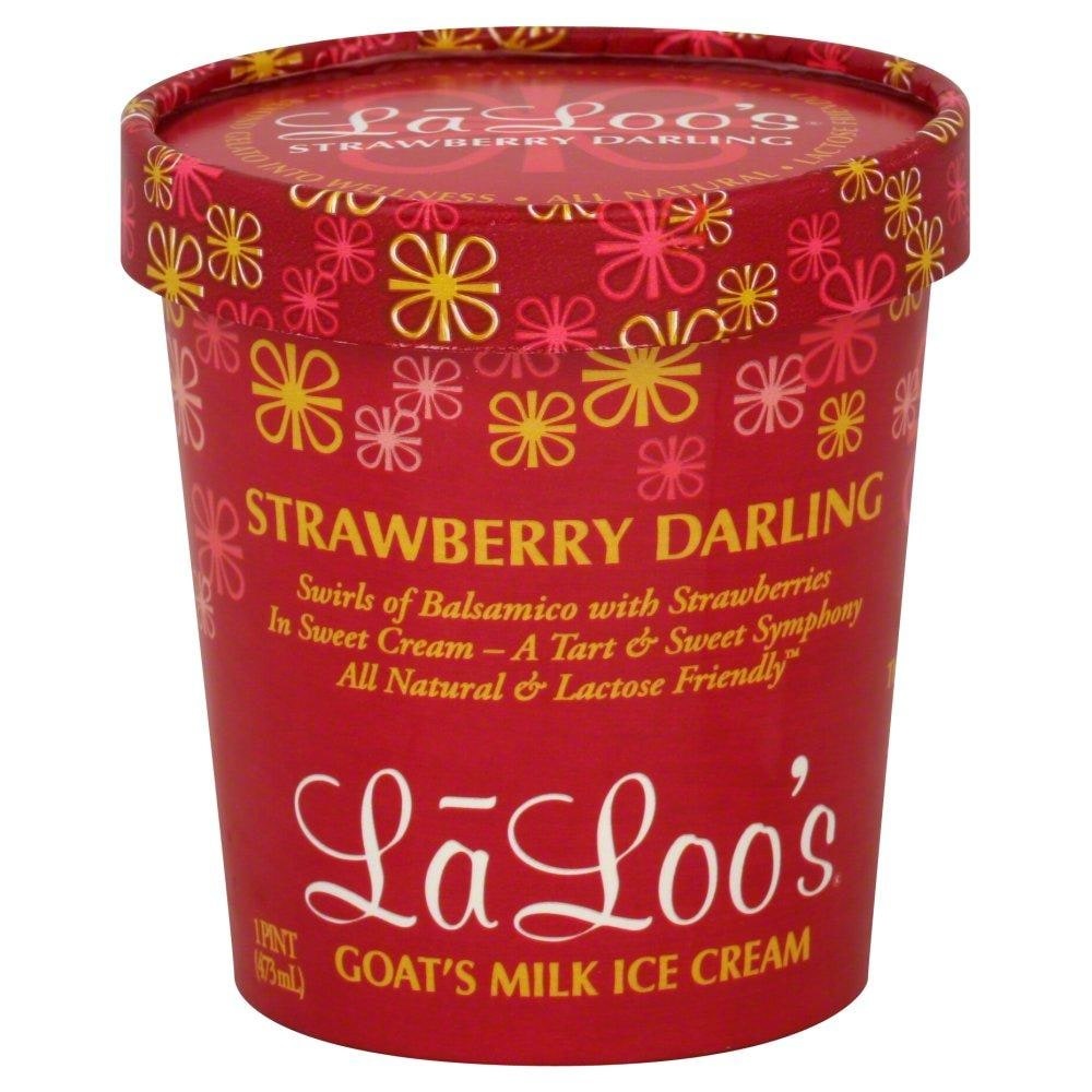 slide 1 of 1, LaLoo's Strawberry Darling Goats Milk Ice Cream, 1 pint