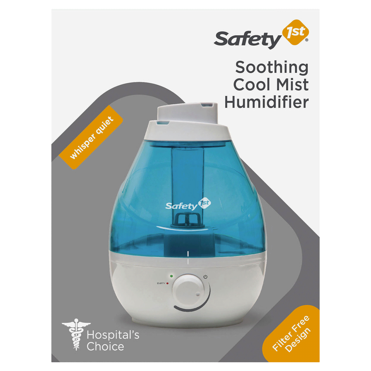 slide 2 of 2, Safety 1st Ultrasonic 360° Cool Mist Humidifier - White, 1 ct