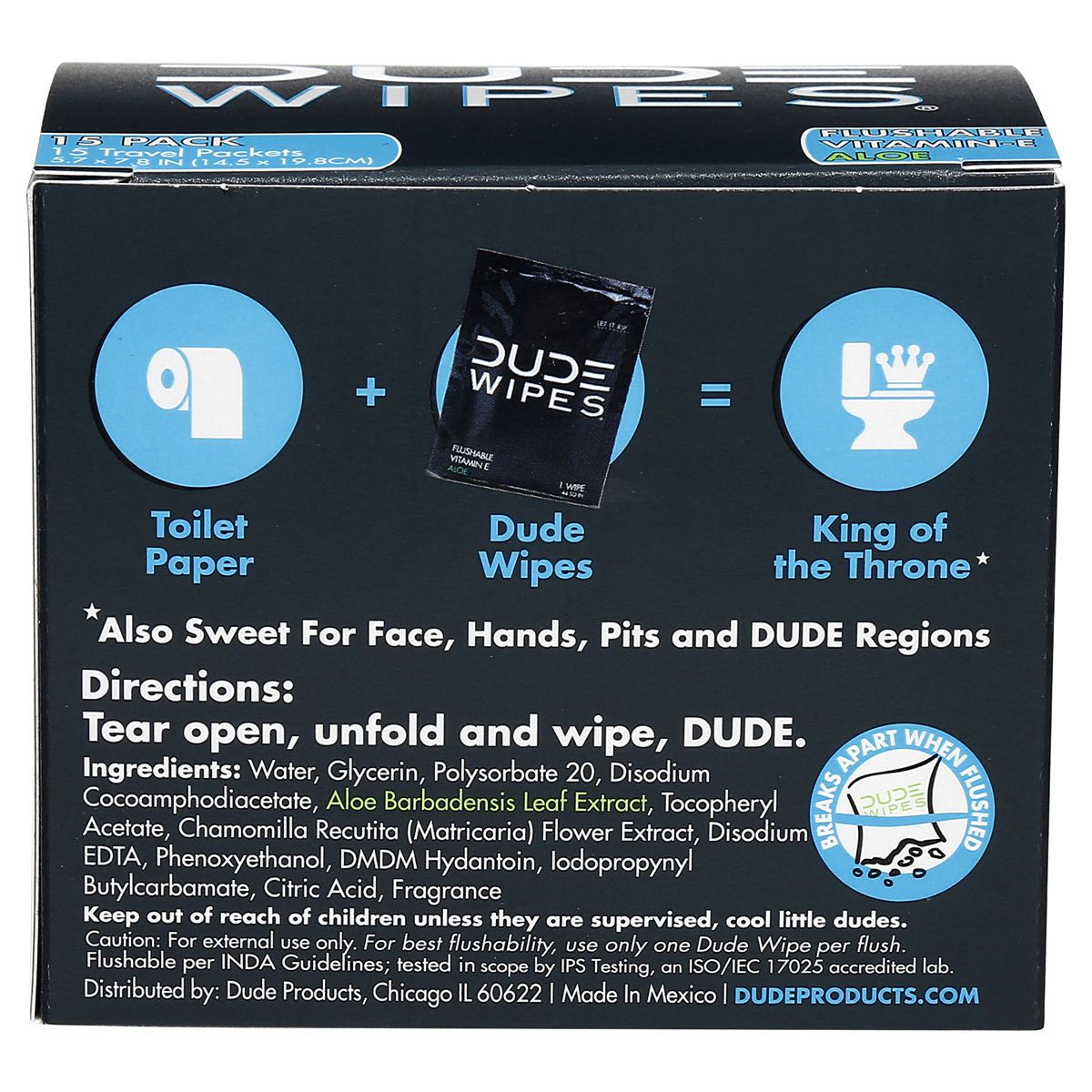 slide 3 of 8, DUDE On The Go Fragrance Free, 15 ct