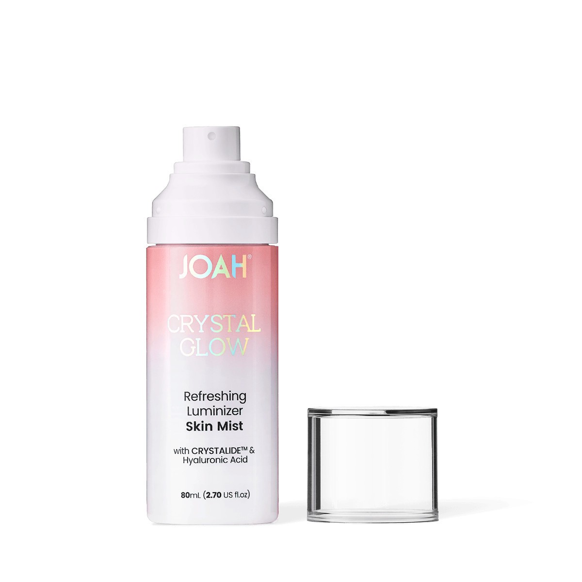 slide 1 of 1, JOAH Face Mist Crystal Glow Refreshing Facial Spray Luminizer with Hyaluronic Acid, Hibiscus Extract and , Peptides, Prep Refresh & Set Makeup, Korean Skin Care, 2.7 Oz, 2.7 oz