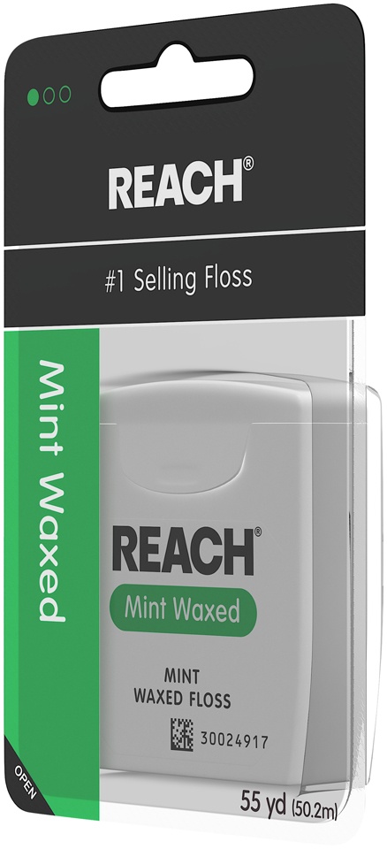 slide 3 of 6, REACH Mint Waxed Floss, 