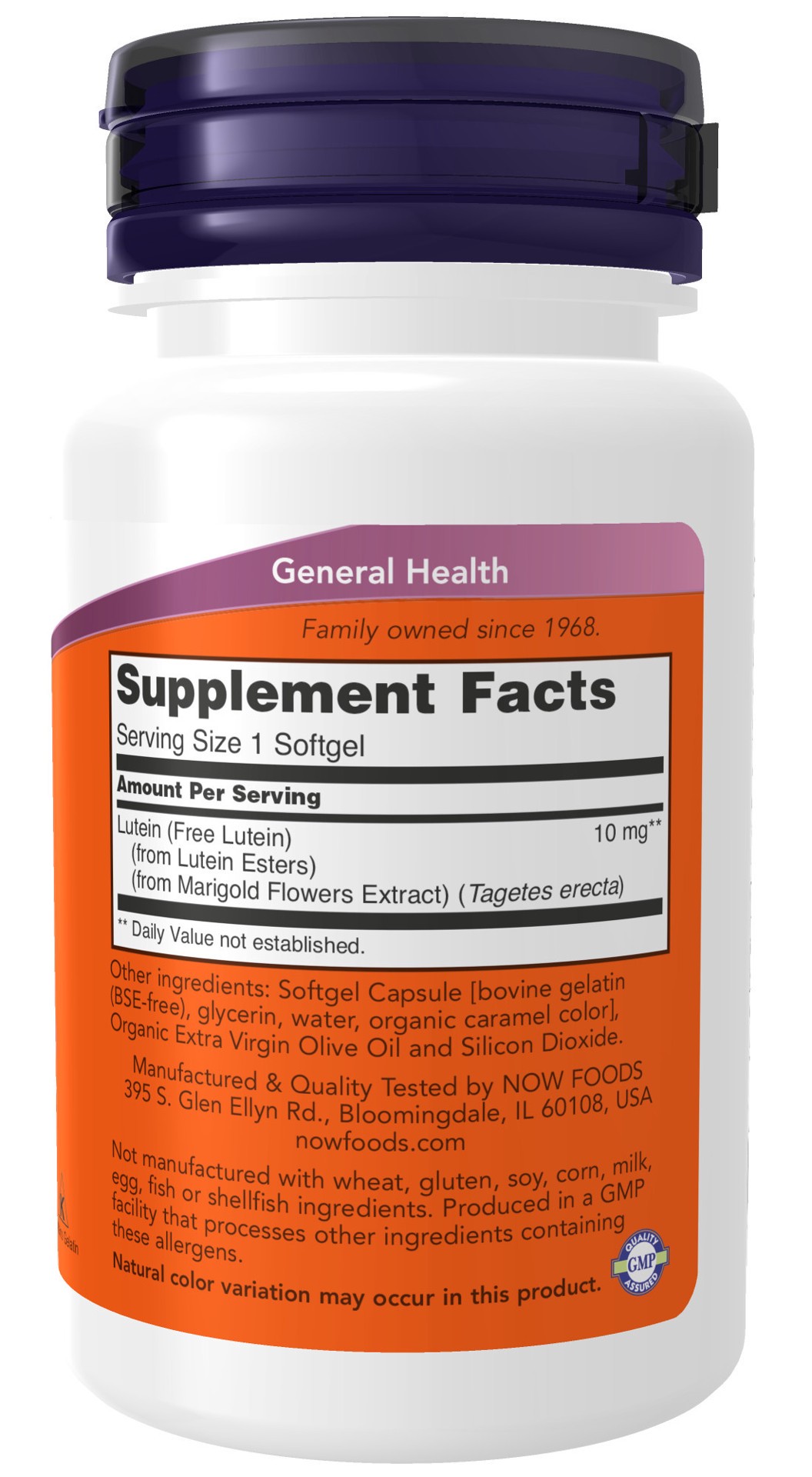 slide 2 of 4, NOW Lutein 10 mg - 60 Softgels, 60 ct