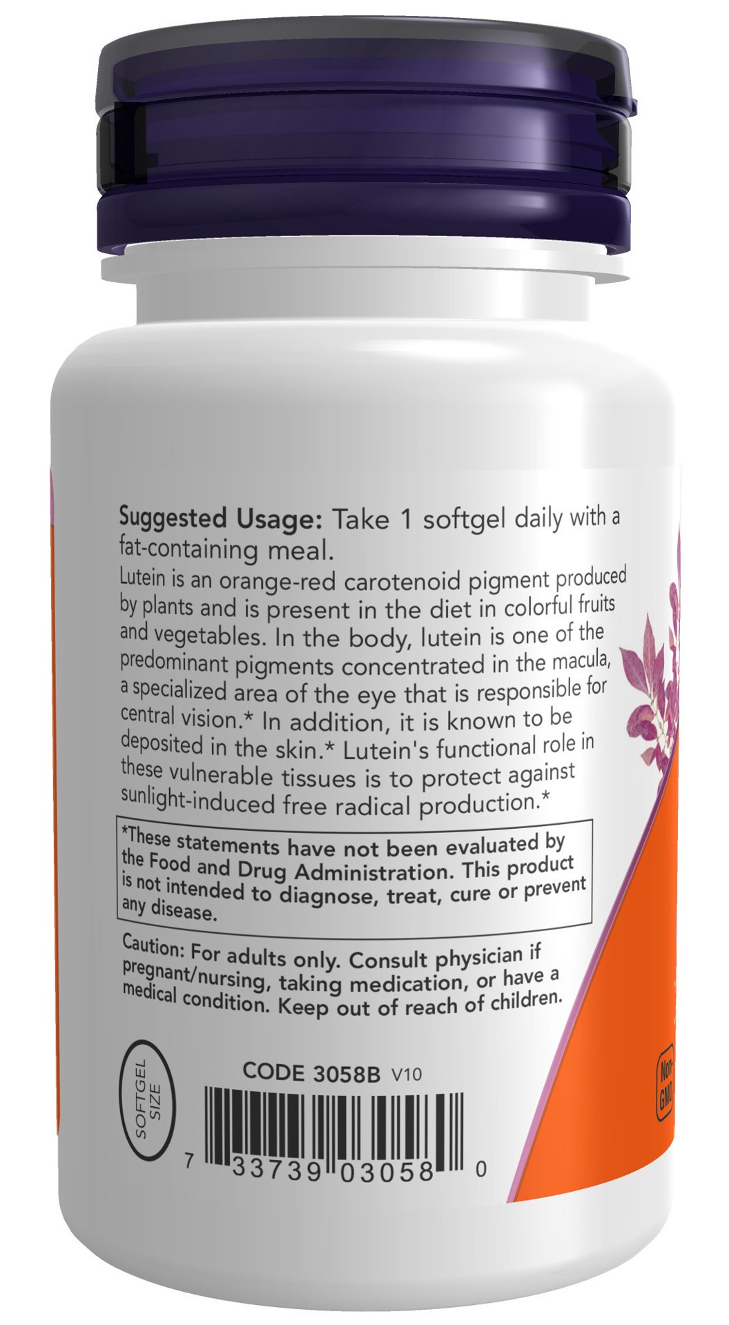 slide 4 of 4, NOW Lutein 10 mg - 60 Softgels, 60 ct