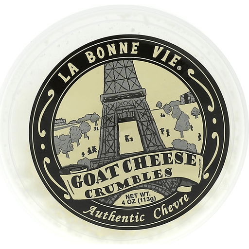 slide 3 of 6, La Bonne Vie Goat Cheese Crumbles, 4 oz