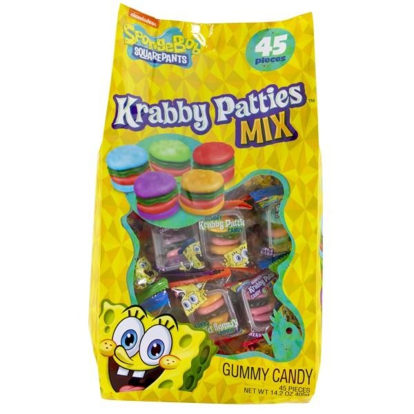 slide 1 of 1, Frankford Sponge Bob Squarepants Gummy Krabby Patties Mix Stand Up Bag, 14.2 oz