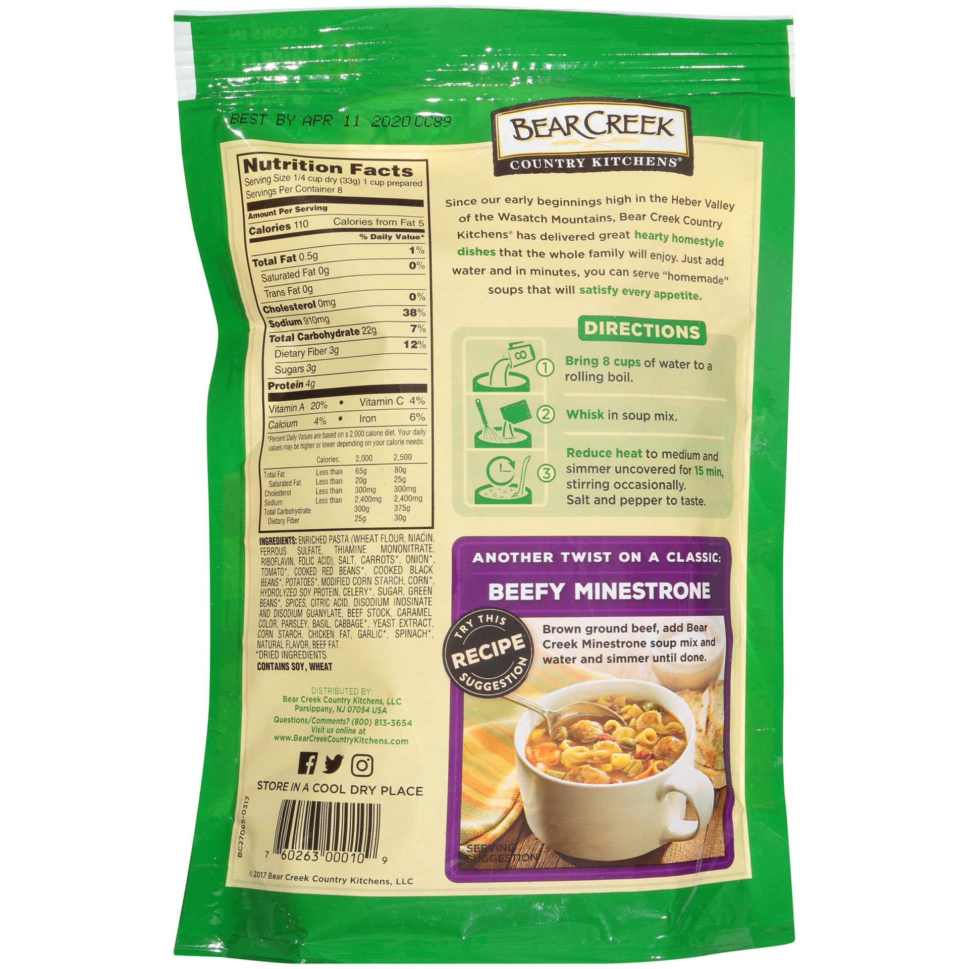 slide 6 of 16, Bear Creek Minestrone Soup Mix - 9.3oz, 9.3 oz