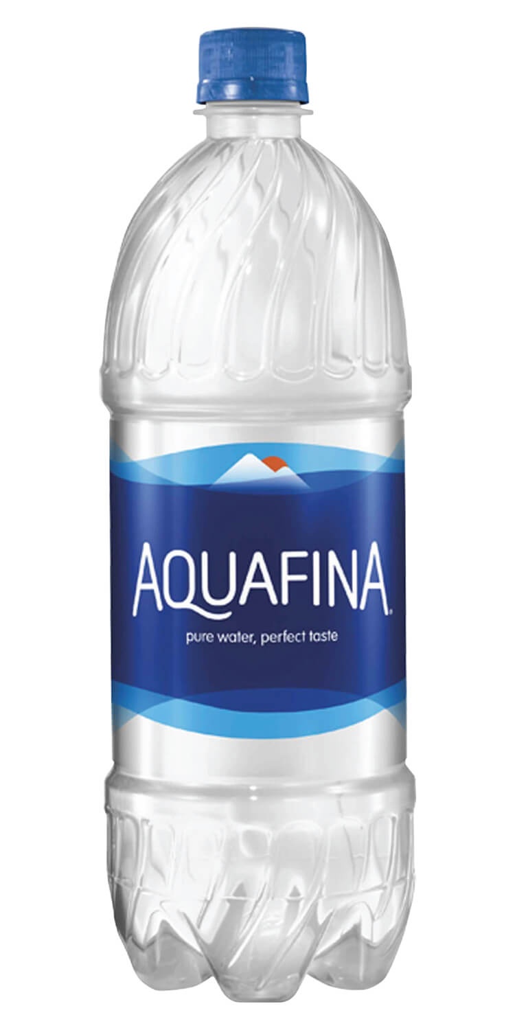 slide 1 of 1, Aquafina Purified Drinking Water, 33.8 fl oz