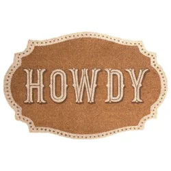 Texas Proud Vintage Howdy Coir Doormat