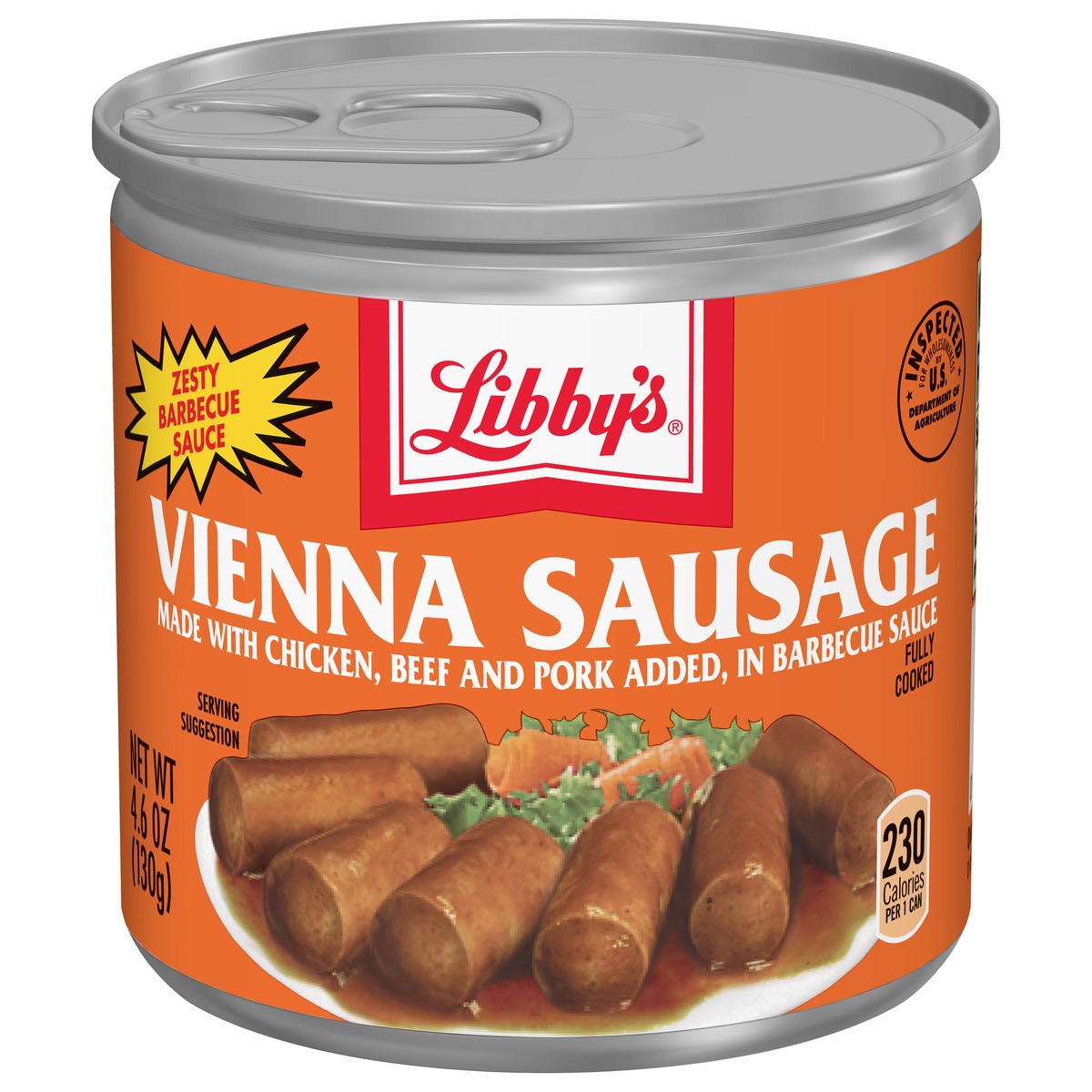 slide 1 of 5, Libby's Vienna Sausages with Barbecue Sauce, Canned Sausage, 4.6 OZ, 4.6 oz