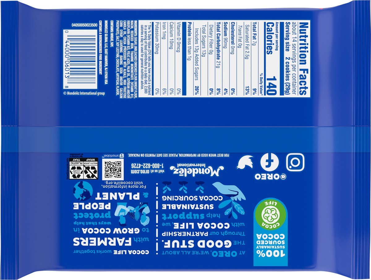 slide 4 of 9, OREO Double Stuf Chocolate Sandwich Cookies, 14.03 oz, 14.03 oz