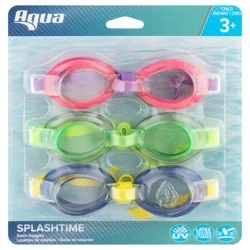 Aqua Splashtime Swim Goggles Assorted Colors Child Ages 3+