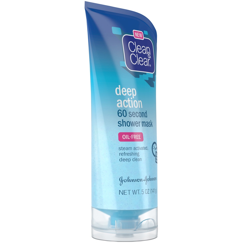 slide 2 of 6, Clean & Clear Deep Action 60 Second Shower Mask Oil Free, 5 oz