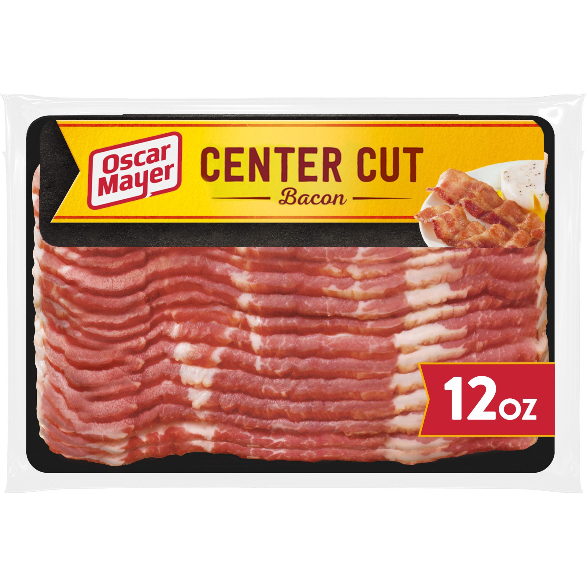 slide 1 of 12, Oscar Mayer Center Cut Original Bacon, 12 oz