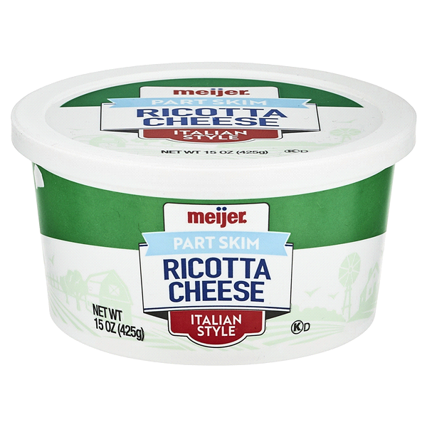 slide 1 of 5, Meijer Part Skim Italian Style Ricotta Cheese, 32 oz