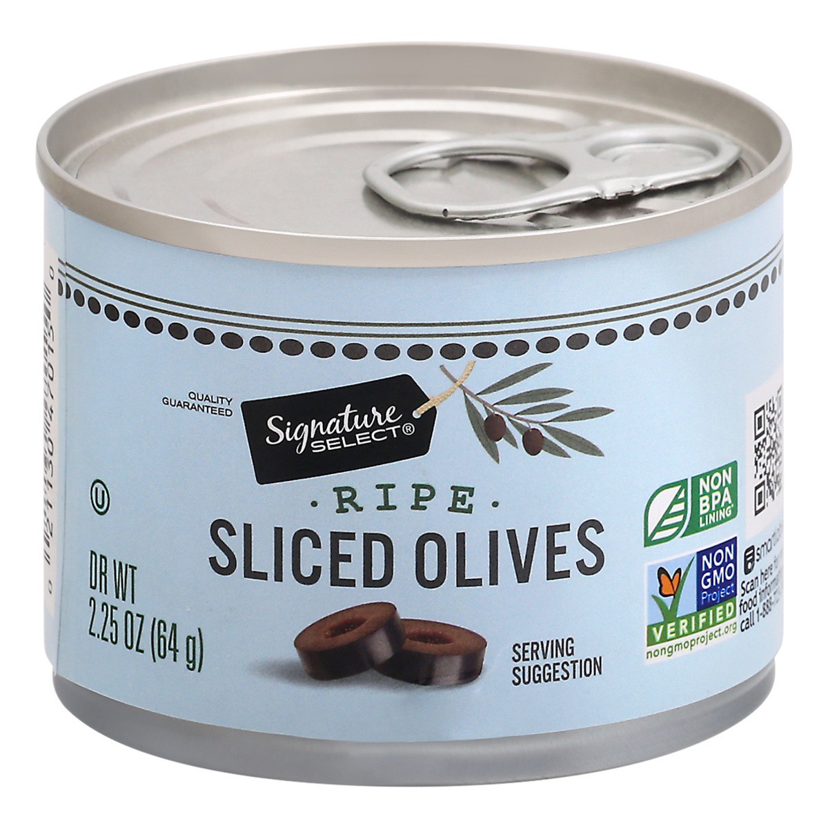 slide 1 of 9, Signature Select Ripe Sliced Olives 2.25 oz, 2.25 oz