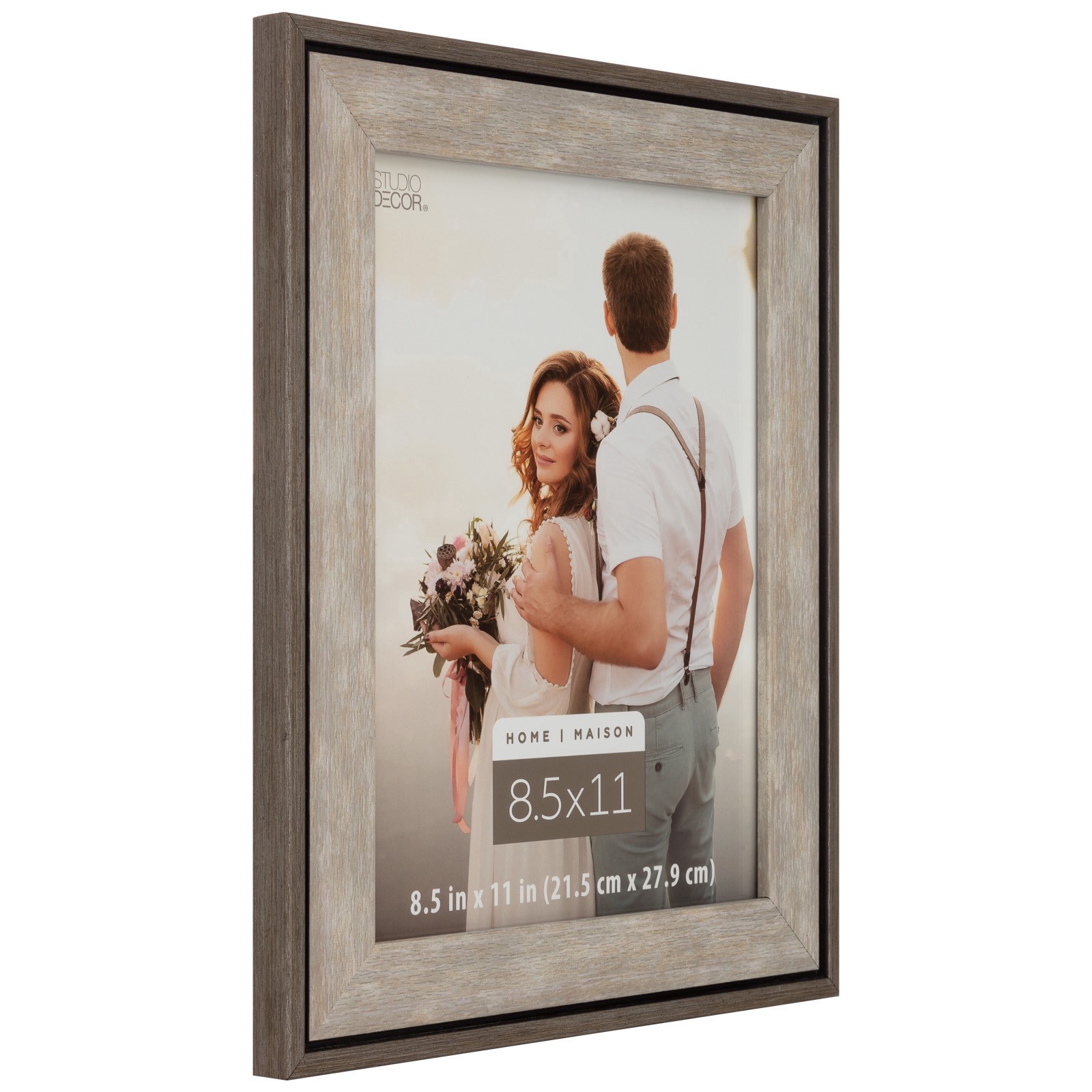slide 5 of 5, Home Collection Gray Wash Two-Tone Frame By Studio Decor, 8.5 in x 11 in