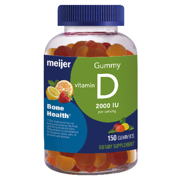 slide 1 of 1, Meijer Vitamin D Adult Gummies, 150 ct