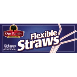 Our Family Flexible Plastic Straws