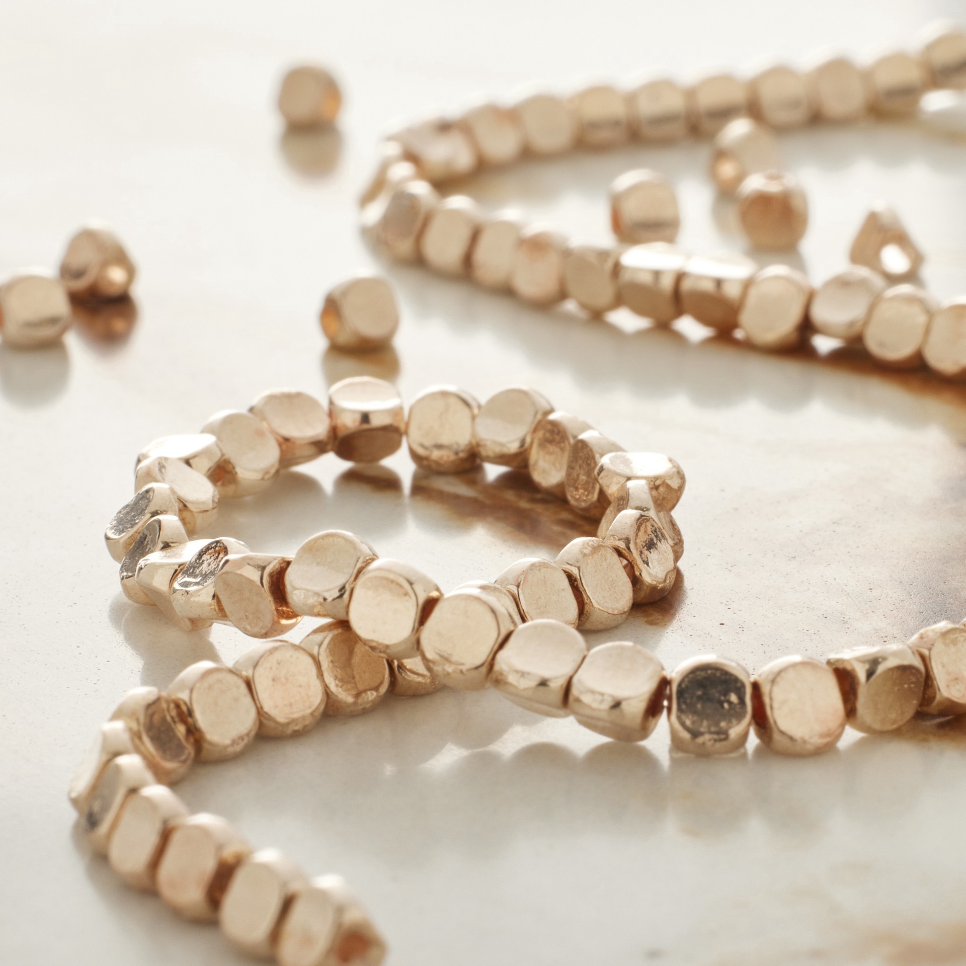 slide 3 of 3, Rose Gold Metal Beads, 3mm By Bead Landing, 3 mm