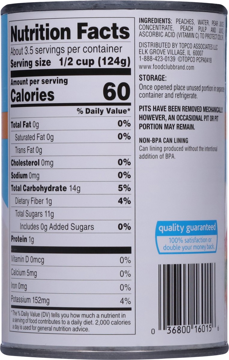 slide 5 of 9, Food Club Essential Choice Yellow Cling Peach Halves in 100% Juice 15 oz, 15 oz