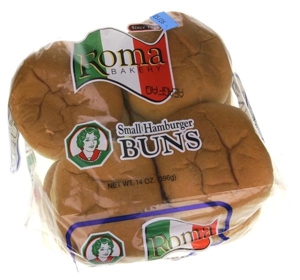 slide 1 of 1, Roma Bakery Small Hamburger Buns, 14 oz