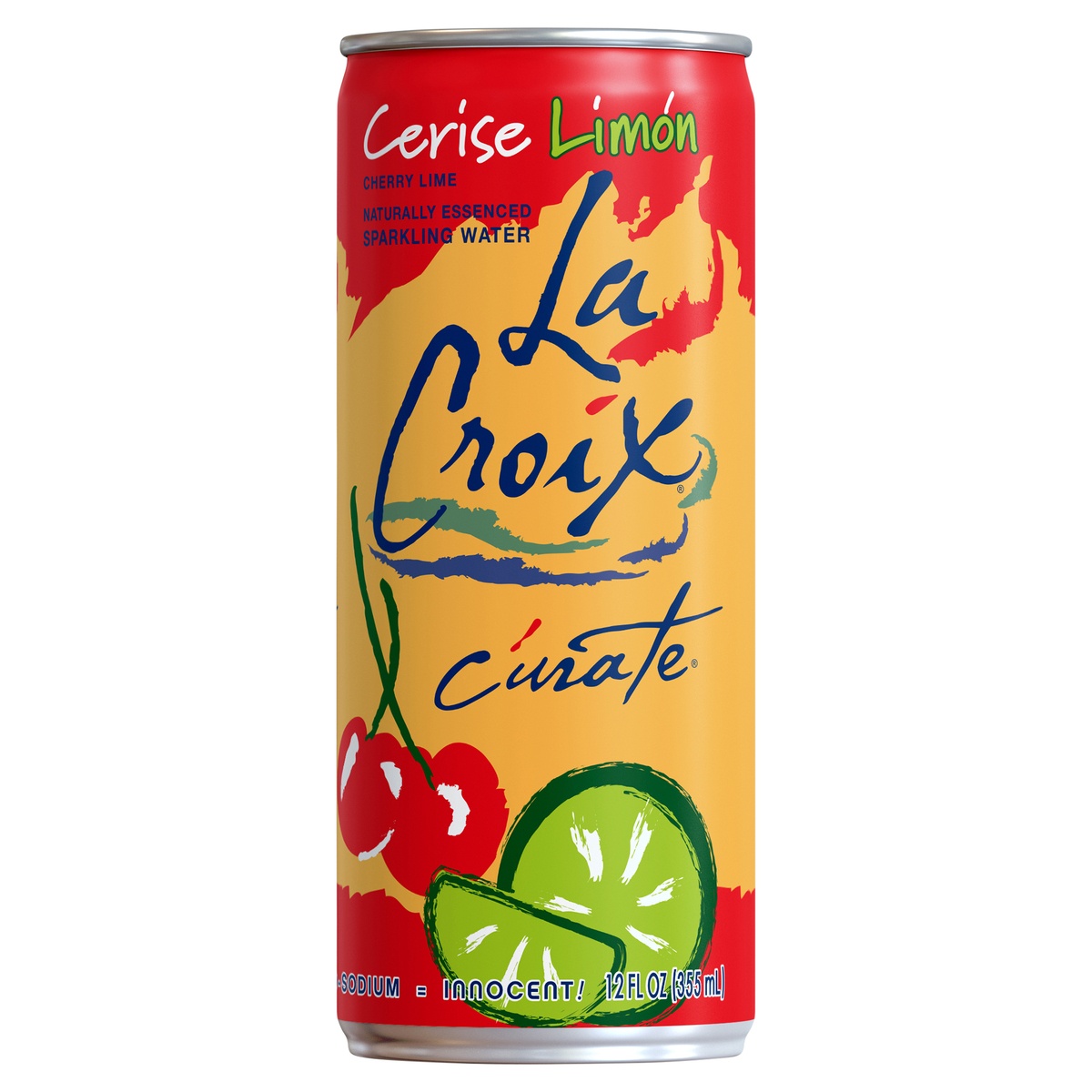 slide 1 of 1, La Croix Cherry Lime Curate Sparkling Water, 12 fl oz