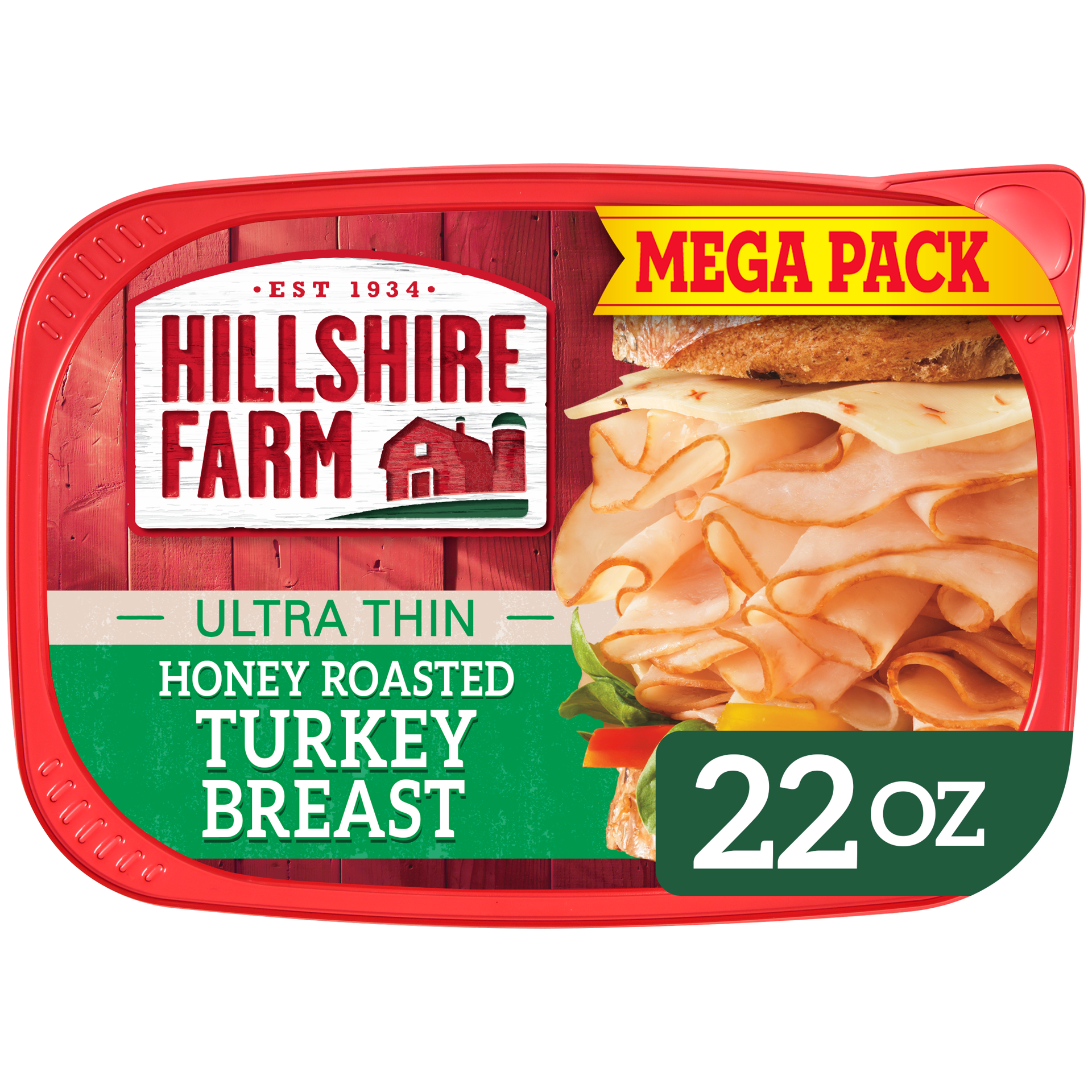 slide 1 of 8, Hillshire Farm Ultra Thin Sliced Honey Roasted Turkey Breast Sandwich Meat, 22 oz, 623.69 g