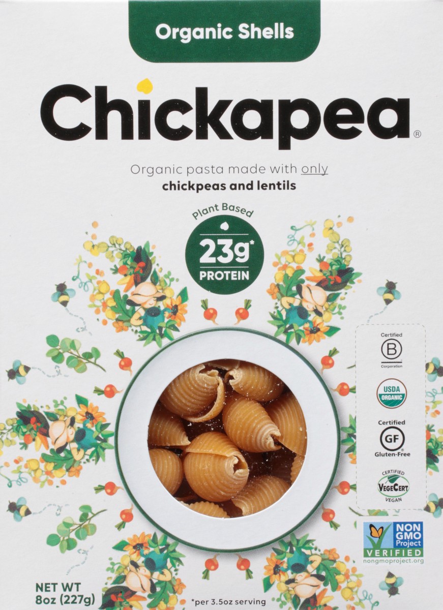 slide 1 of 14, Chickapea Organic Shells Chickpea & Lentil Pasta, 8 oz