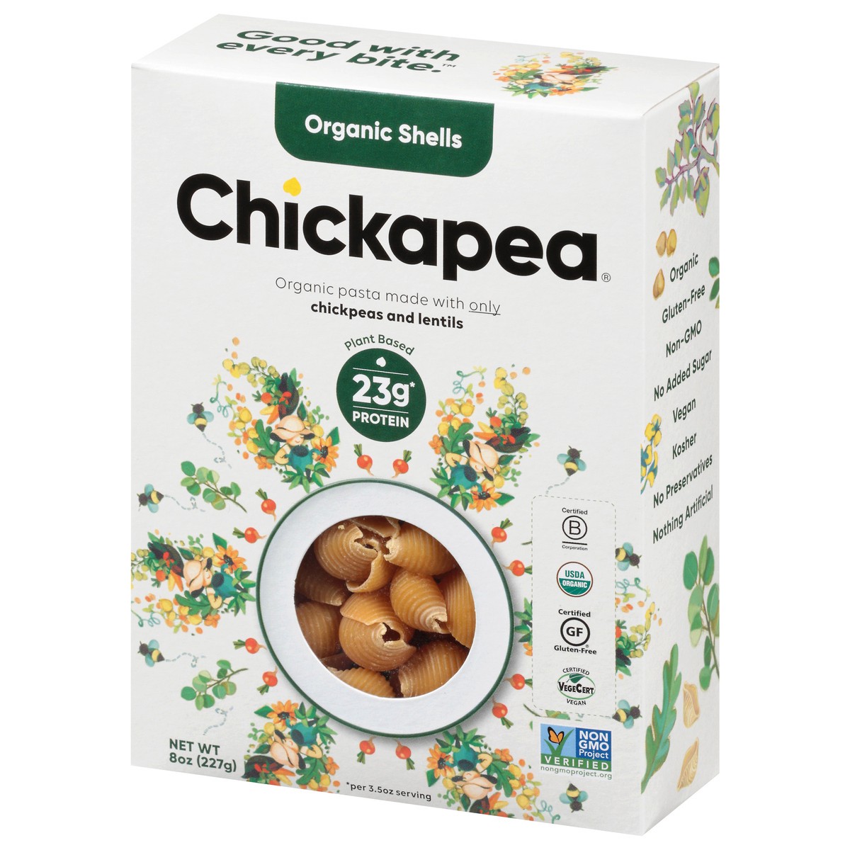 slide 9 of 14, Chickapea Organic Shells Chickpea & Lentil Pasta, 8 oz