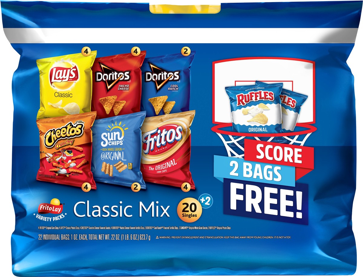 slide 4 of 5, Frito-Lay Classic Variety, 22 ct; 1 oz