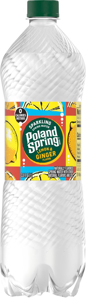 slide 2 of 9, Poland Spring Sparkling Water, Lemon Ginger, 33.8 oz. Plastic Bottle, 33.8 oz