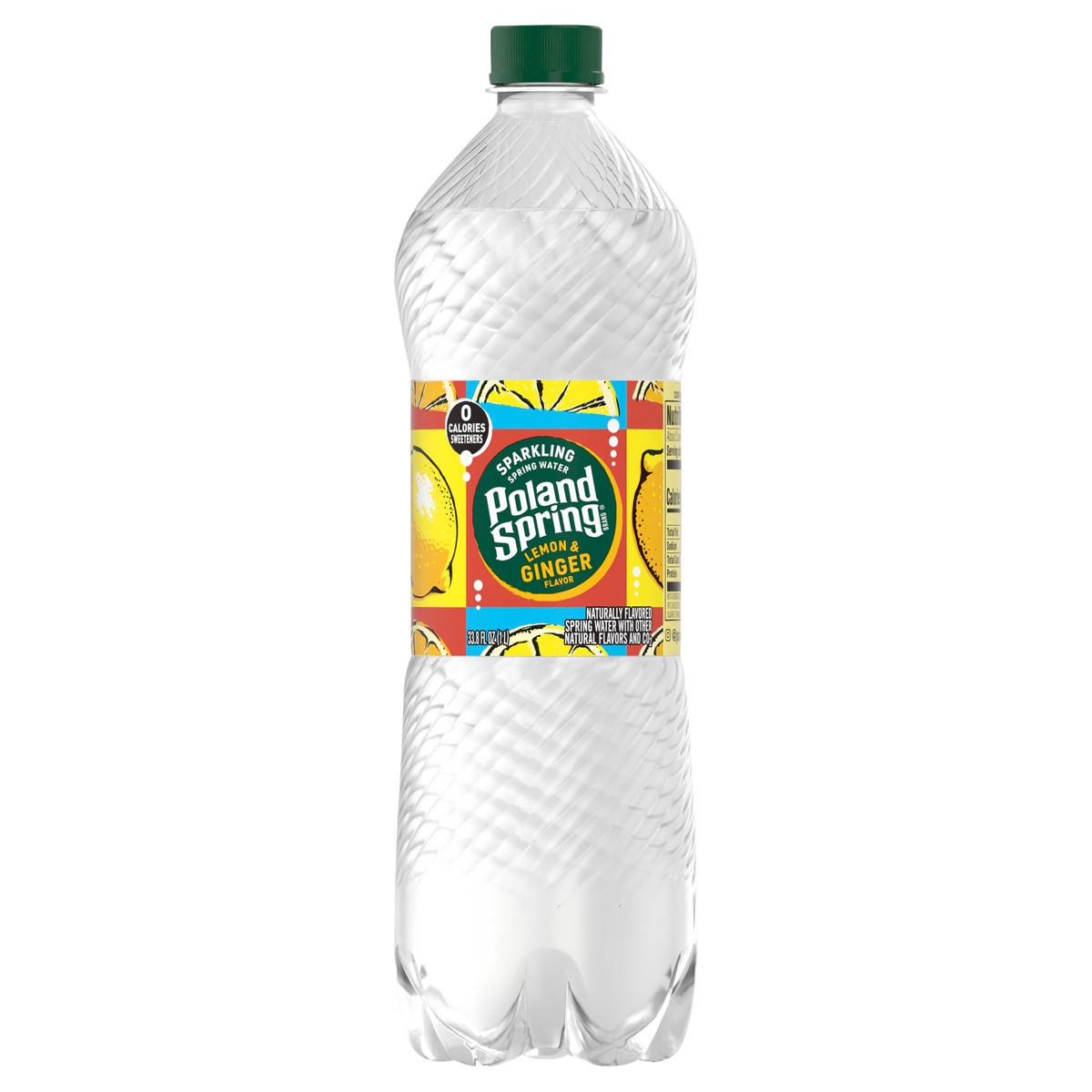 slide 4 of 9, Poland Spring Sparkling Water, Lemon Ginger, 33.8 oz. Plastic Bottle, 33.8 oz