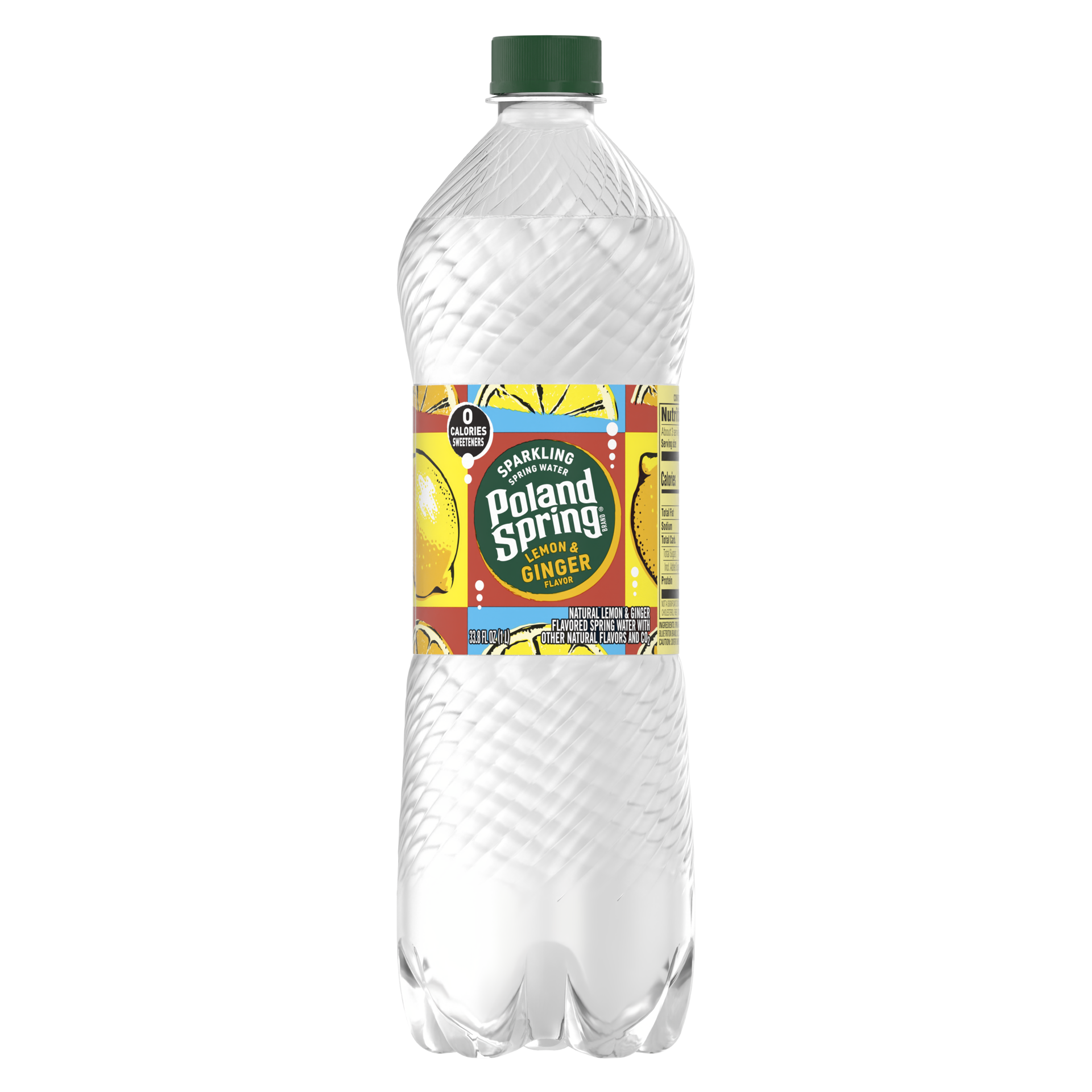 slide 1 of 9, Poland Spring Sparkling Water, Lemon Ginger, 33.8 oz. Plastic Bottle, 33.8 oz