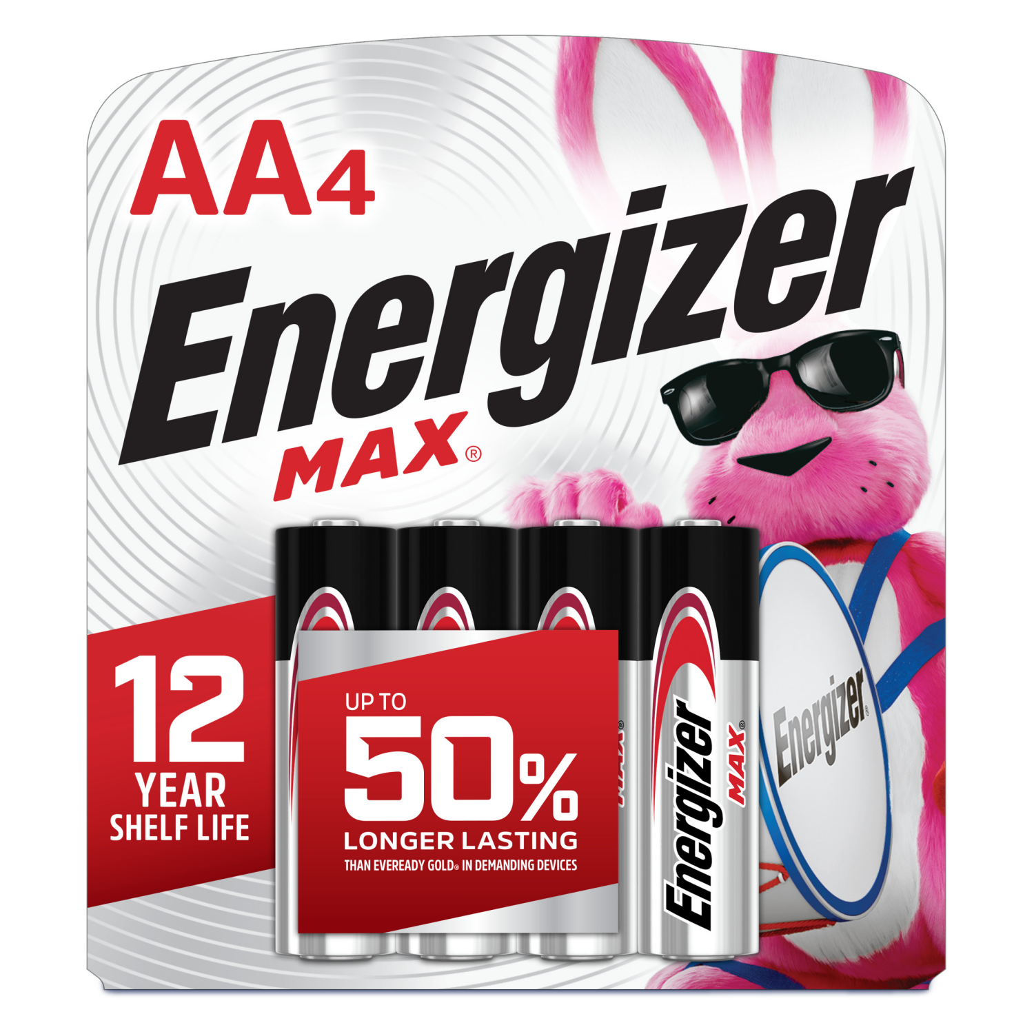 slide 1 of 2, Energizer MAX AA Batteries (4 Pack), Double A Alkaline Batteries, 4 ct