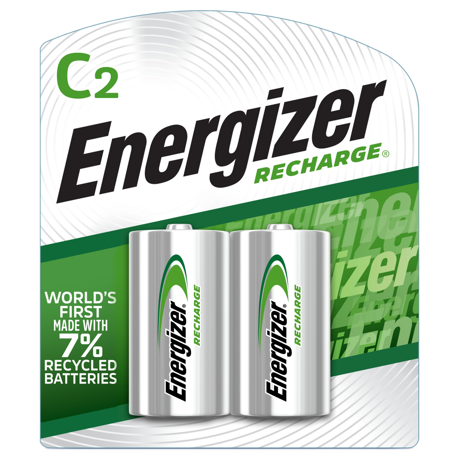 slide 1 of 2, Energizer Recharge C Rechargeable Batteries 2-Pack, 2 ct