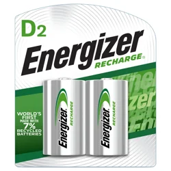 Energizer Recharge D Rechargeable Batteries 2-Pack