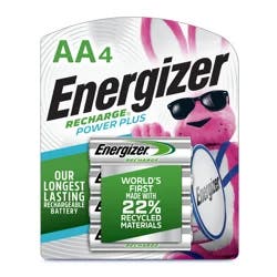 Energizer Rechargeable AA Batteries (4 Pack), Double A Batteries